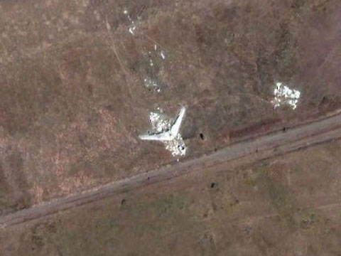 Google Earth上的坠机现场