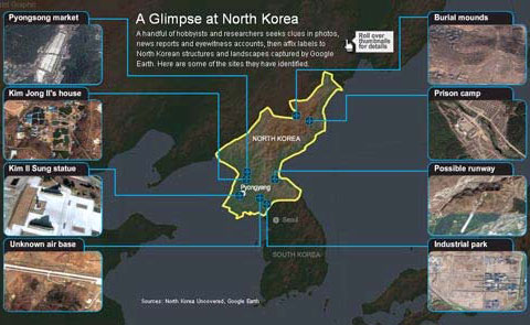 美国网民用Google Earth揭秘朝鲜军事秘密